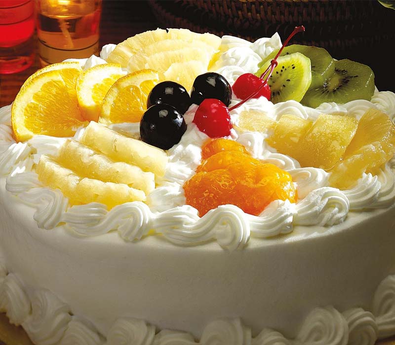 Fresh Fruit Cream Cake- 2 Pound – Cityflowers